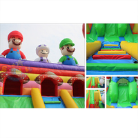 Toboggans gonflables Marioo Bros Super Bros Marioo Aire de jeux gonflable Parc d'attractions à vendre