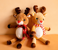 Jouet en peluche de renne de haute qualité, jouet en peluche de Noël, renne en peluche personnalisé, jouet en peluche de renne
