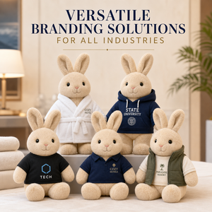 Peluche personnalisée confortable en forme de lapin pour hôtel, avec logo, tenues, cadeau d'entreprise professionnel, cadeau de Noël, animal en peluche, <span class=keywords><strong>jouet</strong></span> doux, OEM ODM - Product Image 2