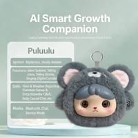 Ciondolo Interattivo AI Portatile Parlante, Bambola Animale Cartone Animato con WIFI per Altoparlante Educativo, 20cm, Unisex, per Bambini