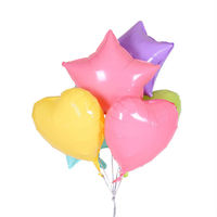 Ballons macaron de couleur bonbon, 5 pièces, 18 pouces, en feuille d'aluminium, ronds, en forme d'étoile, en cœur, décoratifs pour fête de mariage