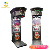Machine de boxe d'arcade à monnayeur, robuste, en métal et plastique, avec fonction de puissance de frappe ultime, pour divertissement de rue