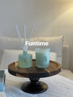 Ensemble diffuseur de parfum en verre et bougie diffuseur, sans phtalates, écologique, parfum d'ambiance pour la maison, coffret cadeau 2 en 1
