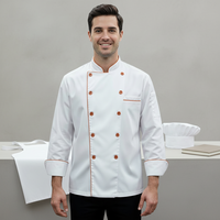 Veste de chef exécutif sur mesure, col montant élégant, pour la restauration fine, uniformes personnalisés pour hôtels, restaurants et bars