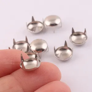 9mm Round Brass Bag Clothing Spike Claw Nail Stud Rivets