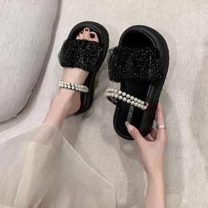 New Summer Style <b>Net</b> Fabric Lightweight Women's Platform Sandals with Thick Sole Design for Pairing with Skirts and Beach Use - Product Image 3