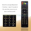Télécommande TV LCD à code fixe LR-LCD-707E avec affichage numérique LED, portée de 10 m, piles AAA, 4 boutons, matériau ABS