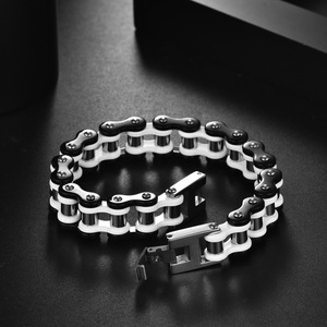 Trendy Bicycle Chain Bracelet Punk Rock Motorcycle Style Stainless Steel <b>Men</b> Bracelet Jewelry - Product Image 4