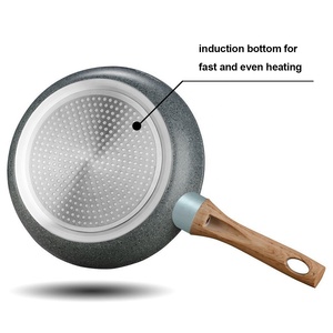 Padella Antiaderente <span class=keywords><strong>in</strong></span> Alluminio Forgiato Rivestito <span class=keywords><strong>in</strong></span> <span class=keywords><strong>Pietra</strong></span> di Marmo Durevole 24cm (9,5 Pollici), Altre Dimensioni Disponibili. - Product Image 5