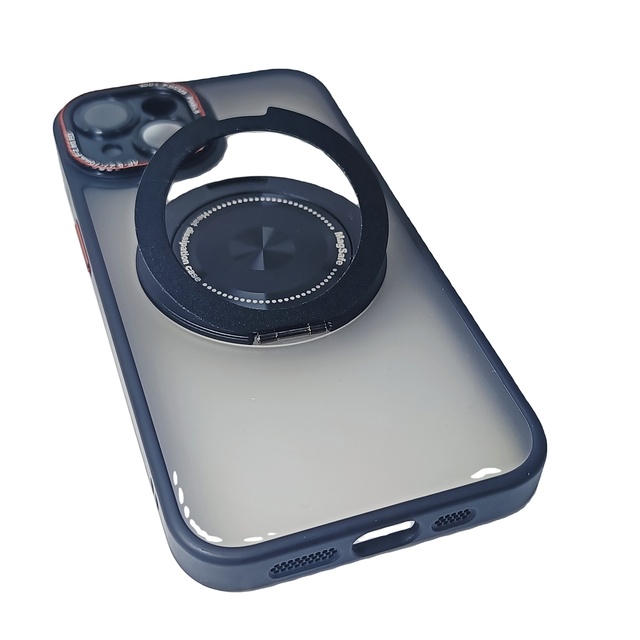 360 Degree Rotating Magnetic Ring PC Phone Case with Stand Hinge Protection Logo for Business Design Shockproof Cover