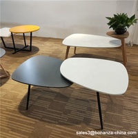 120cm extra longue skinny gris et blanc kd DMF plateau noir revêtement table basse table centrale de Chine