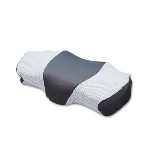 Novedad de 2024, almohada ortopédica de espuma viscoelástica para contorno Cervical para dormir de lado y espalda con cubierta extraíble