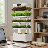 Système de culture hydroponique vertical à 5 niveaux, éclairage LED pour plantes d'intérieur avec 72 emplacements de plantation pour légumes toute l'année