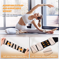 QUADRAFIT - Pesas de Tobillo y Muñeca Ajustables de 6 lb, Ecológicas, de Silicona y Hierro Inoxidable, con Correa Triangular, para Yoga Femenino