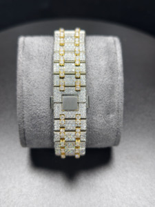 <span class=keywords><strong>Orologio</strong></span> Meccanico di Lusso Stile Hip Hop di Alta Qualità con Lancette Arabe in Oro APT e Moissanite Reale - Product Image 4