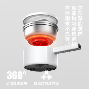 Cuisinière électrique instantanée Olayks 2L en acier inoxydable avec affichage numérique, multi-usages pour la maison et les étudiants - Product Image 3