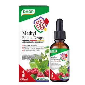 Thực phẩm bổ sung vitamin dạng lỏng DHOP với Methyl Folate & <span class=keywords><strong>B12</strong></span>, hương vị quả mọng tự nhiên và 120 khẩu phần - Product Image 1