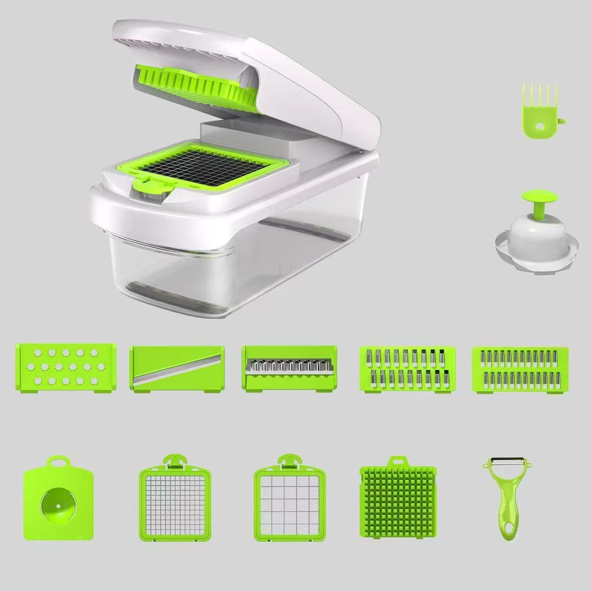 White-green -15 pieces (including peeler)