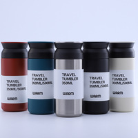 인기 급상승 친환경 미국 스타일 350ml & 500ml 이중벽 스테인리스 보온병 커피 머그 슬라이드 뚜껑 포함 여행용