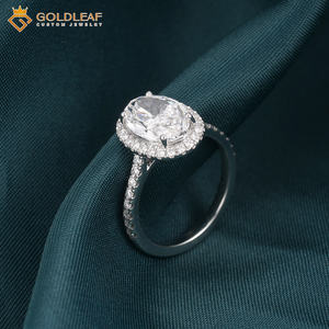 Anillos de Eternidad con Diamantes Cultivados en Laboratorio, Corte Ovalado, Joyería de Moda Goldleaf, PT950 VVS DE, Anillos de Boda con Diamantes de Laboratorio - Product Image 2