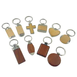 High Quality Customized Blank Sublimation Personalized Natural Wood Crafts Diy Mdf Keychain