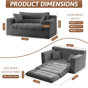 Multi Functional Convertible Design High Density Foam Living Room Furniture <strong>Sofa</strong> <strong>Bed</strong> Vacuum Compressed <strong>Sofa</strong> - Product Image 2