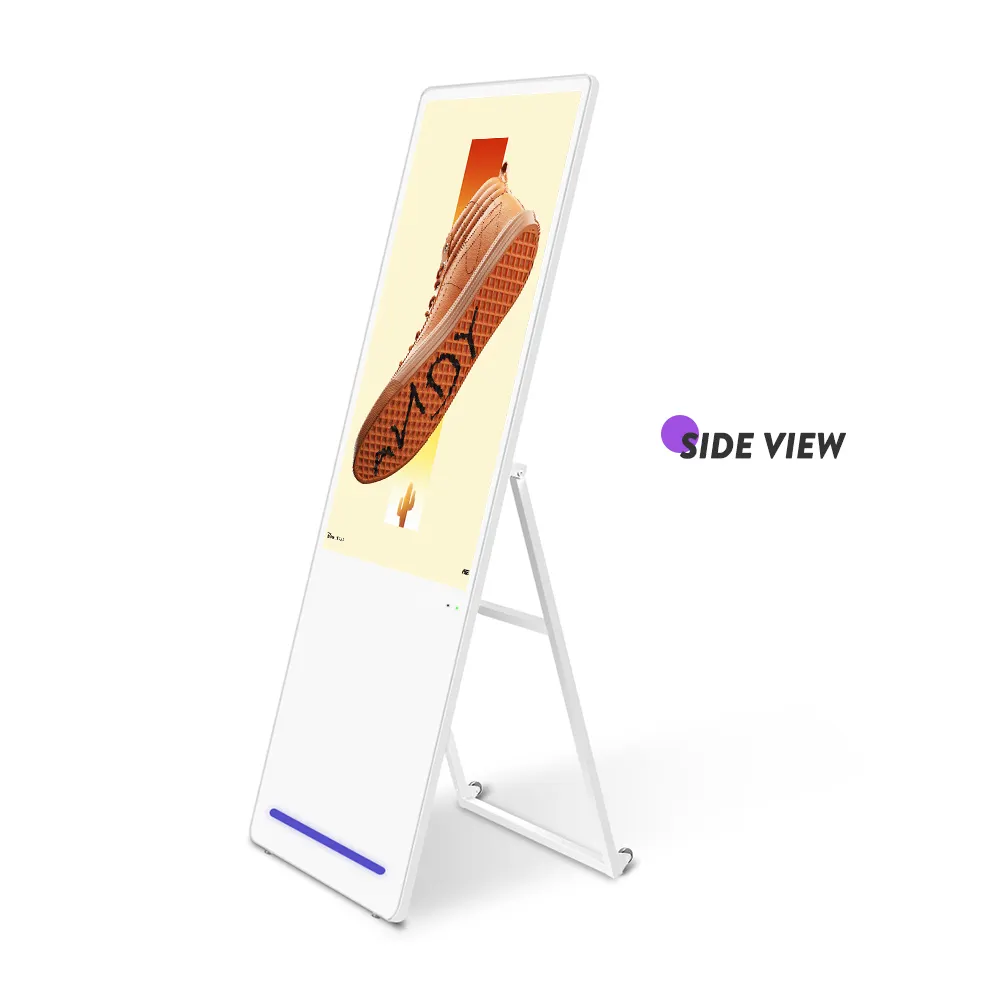 New design portable LCD digital signage indoor semi outdoor floor stand touch screen advertising display kiosk