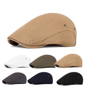 Wholesale Customized Logo 100% Cotton Solid Plain Beret Cap Retro Artist <strong>Painter</strong> Beret Hat Male Female Adjustable Ivy Flat Cap - Product Image 1