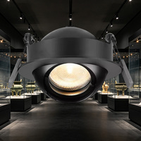 Projecteur LED COB en aluminium moderne et zoomable, CRI 95, dimmable, pour supermarchés, couloirs, hôtels, trottoirs, chemins et œuvres d'art