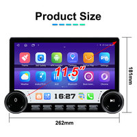 Écran de voiture diamant 2k android Double bouton universel Android auto stéréo pour Renault Clio Captur Megane Kadjar scénic Talisman