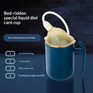 Leakproof Feeding Cup with Lid & Straw for Bedridden Patients, Paralyzed Elderly - Product Image 1
