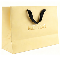 Sacs cadeaux de luxe Ching TA avec impression numérique, poignées torsadées et fermeture à bouton, papier d'art aseptique pour l'emballage de chaussures et de vêtements