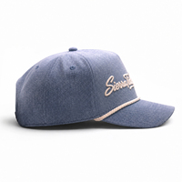 Gorra de Béisbol de Mezclilla Vintage Lavada 100% Algodón con Visera Curva y Logotipo Bordado en 3D Personalizado