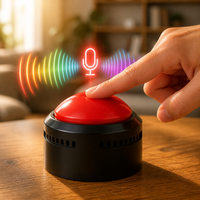 Bouton sonore enregistrable, bouton parlant avec lumière LED, lecteur de message audio personnalisé, cadeau personnalisé, outil facile à utiliser