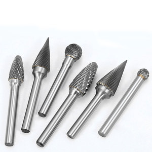 Đôi cắt Carbide Rotary Burr Set - 10 cái 1/8 "Shank 1/4" Chiều dài đầu thép vonfram cho chế biến gỗ khoan kim loại khắc - Product Image 6