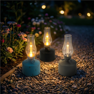 <span class=keywords><strong>Lampe</strong></span> LED solaire de style <span class=keywords><strong>lampe</strong></span> à pétrole, étanche IP44, blanc chaud, piles AA, <span class=keywords><strong>pour</strong></span> usage intérieur/extérieur et jardin - Product Image 1