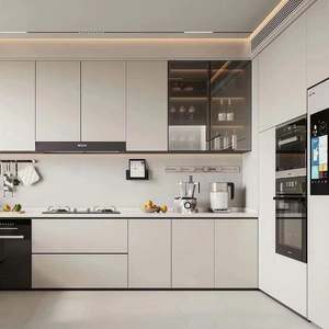 ตู้ครัวสำเร็จรูปดีไซน์หรูหราทันสมัยจาก PVC ราคาประหยัด พร้อมประกอบ - Product Image 1