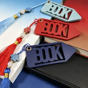 PU Leather Chinese Style Embossed <b>Bookmark</b> with Tassels-Portable Promotional Gift for Book Lovers - Product Image 3
