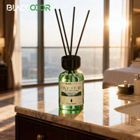 Diffuseur de parfum en verre massif pour voiture 120ml Noir, parfum hôtelier cinq étoiles, désodorisant longue durée pour la maison et la voiture, élimination des odeurs