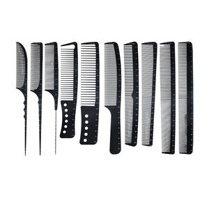220 Degree Heat Resistance Carbon Fiber Lice Comb Plastic Salon with Calibration Pocket Comb