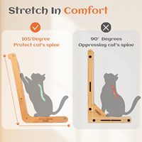 Lit pour chat moderne de luxe Tapis à gratter pour chat d'intérieur Hamac pour animaux de compagnie Grand bois de pin Mobilier de salon multifonctionnel écologique