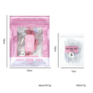 TSZS 50 piezas/bolsa, puntas <span class=keywords><strong>de</strong></span> <span class=keywords><strong>gel</strong></span> suave <span class=keywords><strong>de</strong></span> cobertura completa, cuadradas, tipo ataúd y almendradas, tamaños individuales # 5 # 6 # 7 # 8 # 9 Puntas <span class=keywords><strong>de</strong></span> <span class=keywords><strong>Gel</strong></span> Acrílico Suave <span class=keywords><strong>de</strong></span> Tamaño Individual - Product Image 6