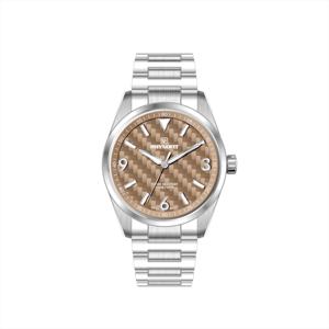 Montre mécanique automatique ETA 2824 avec cadran en fibre de carbone, fabrication sur mesure, couronne à vis, résistance à l'eau 10 ATM, à vendre - Product Image 3