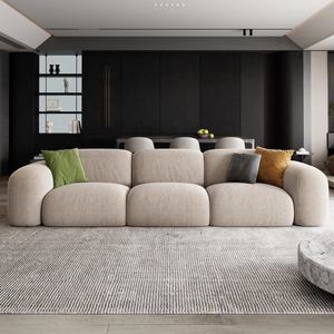 Zaysnordic आधुनिक लक्जरी मखमली 3-सीटर एल-आकार लिविंग रूम सोफे सेट मॉड्यूलर वॉशबल विला अपार्टमेंट होटल फर्श सोफा - Product Image 2