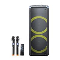 Leisound poderoso som DJ par pa speaker com microfone