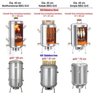 Griglia <span class=keywords><strong>BBQ</strong></span> Verticale 3 in 1 in Acciaio Inox 304 per Campeggio, Portatile, Multifunzionale, a Carbone, per Pollo, Smontabile, con Supporto per <span class=keywords><strong>Legna</strong></span> - Product Image 6