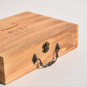 Caja de madera para Cordyceps Sinensis, rectangular, con cierre de pino, para regalo o artesanía, 6 pulgadas de alto, con tapa abatible y asa. - Product Image 5