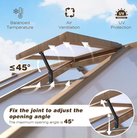 2025 nouveauté plantation jardin serre cèdre bois cadre Polycarbonate évent toit fleur plante serre pour jardin extérieur