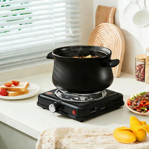 Placa Calefactora <span class=keywords><strong>Eléctrica</strong></span> Portátil de un Solo Quemador, 1000W, Calentamiento por Bobina, Fácil de Limpiar, Superficie de Hierro Fundido - Product Image 5