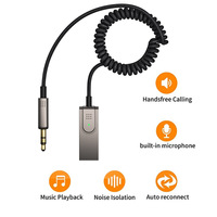 Großhandel Custom Aluminium legierung 3,5mm Audio-Buchse Auto BT-Verbindungs kabel HD-Audio mit USB für Mobiltelefon Brandneuer Zustand